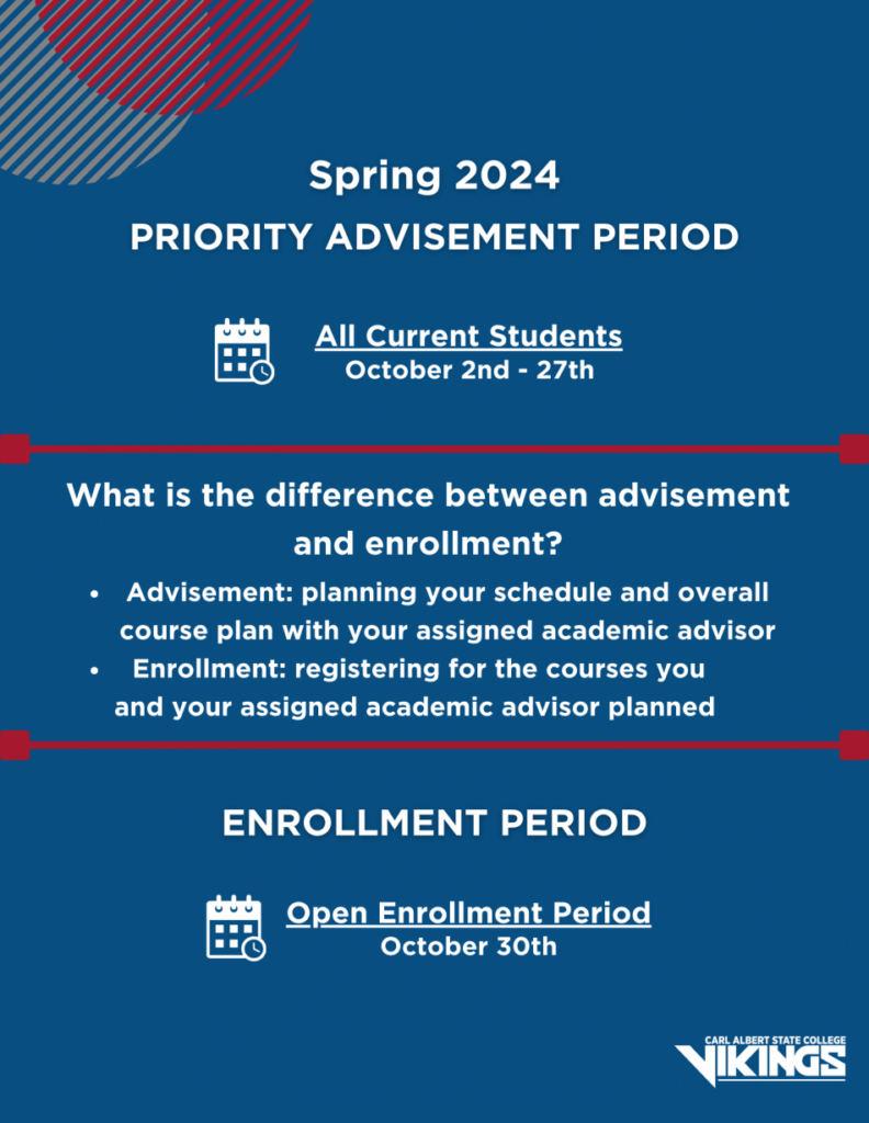 Dates and info for Enrollment Spring 2024